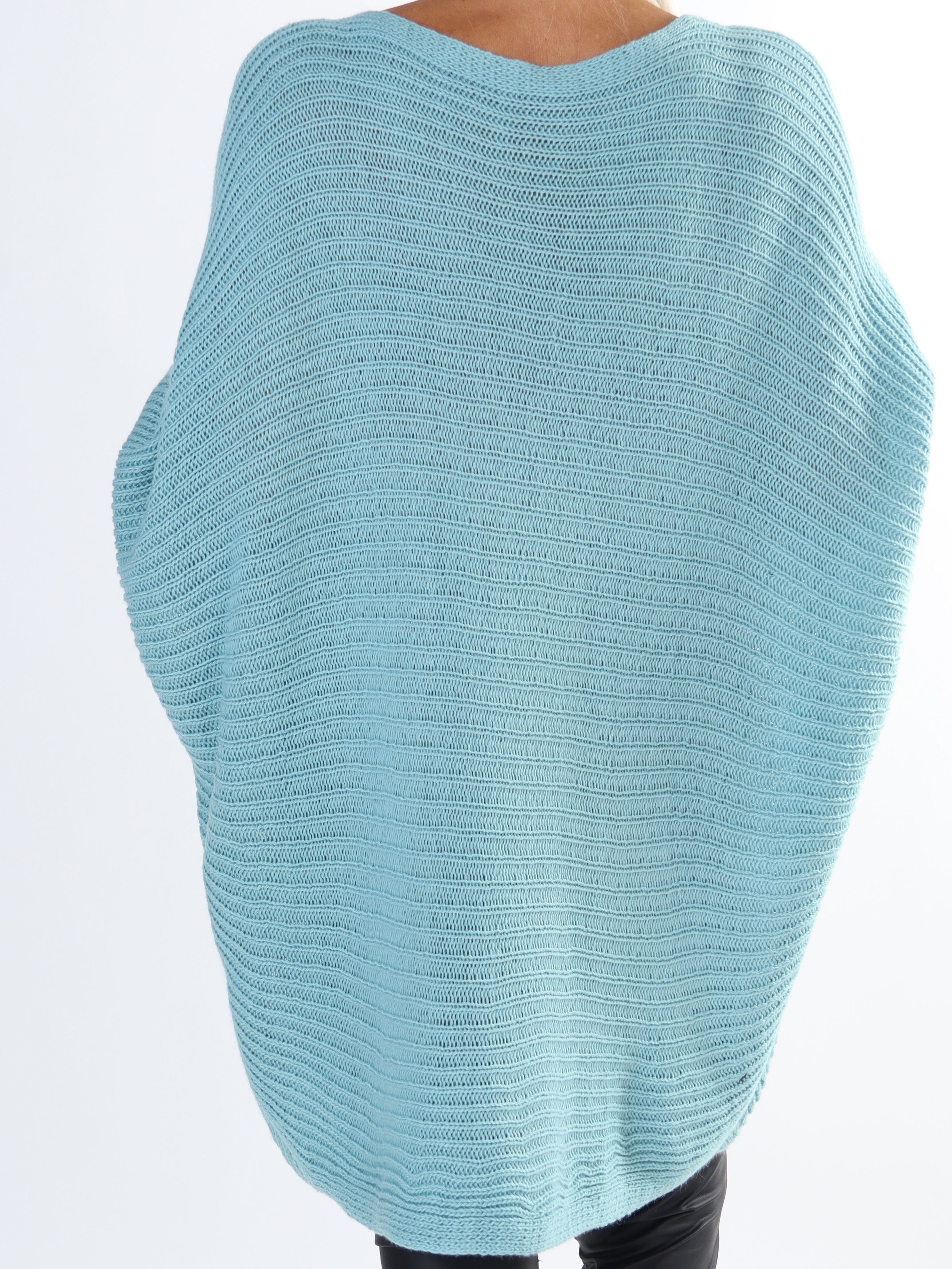 Gabbi - Plus size strik med flagermusærmer